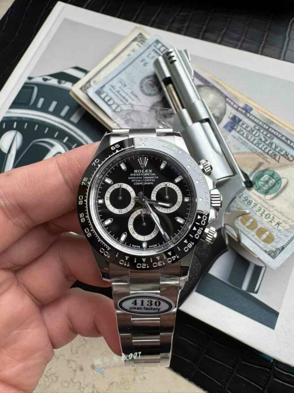  No-brainer buy series clean Rolex Daytona  Black Panda  replica imitation m116500ln-0002 watches  / R955