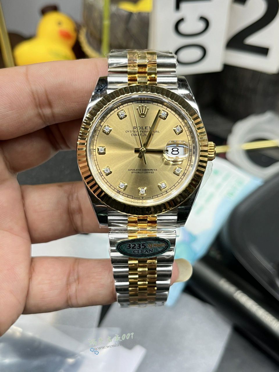 clean Rolex Datejust 41MM replica imitation m126334-0006 watches  / R956