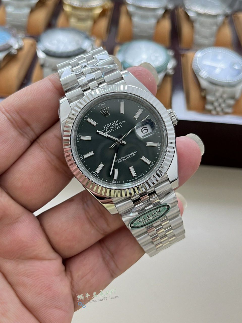 clean Rolex Datejust 41MM replica imitation m126334-0006 watches  / R956