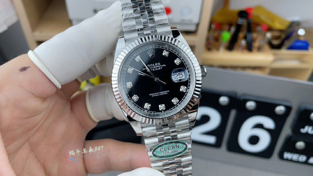 clean Rolex Datejust 41MM replica imitation m126334-0006 watches  / R956
