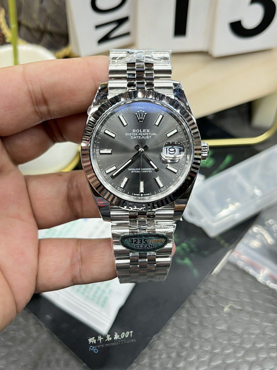 clean Rolex Datejust 41MM replica imitation m126334-0016 watches  / R958