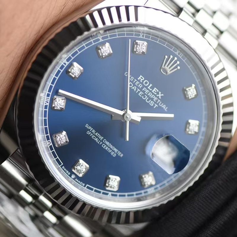 Clean Rolex Moissanite   Datejust 41 replica imitation m126334-0016 watches 