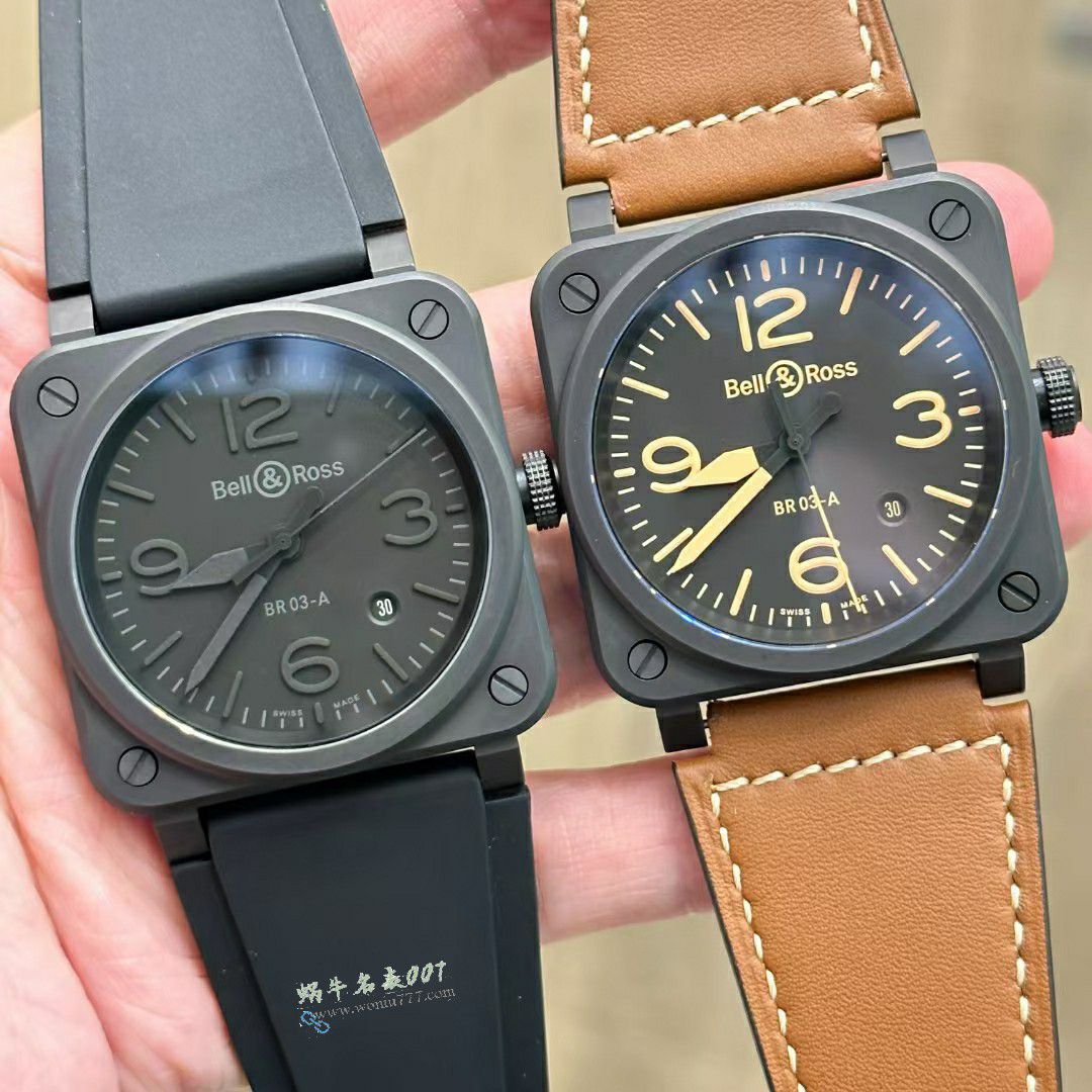 M+ Bell & Ross 100% replica  watch INSTRUMENTS series BR03A-HER-CE/SCA watches  / BR066