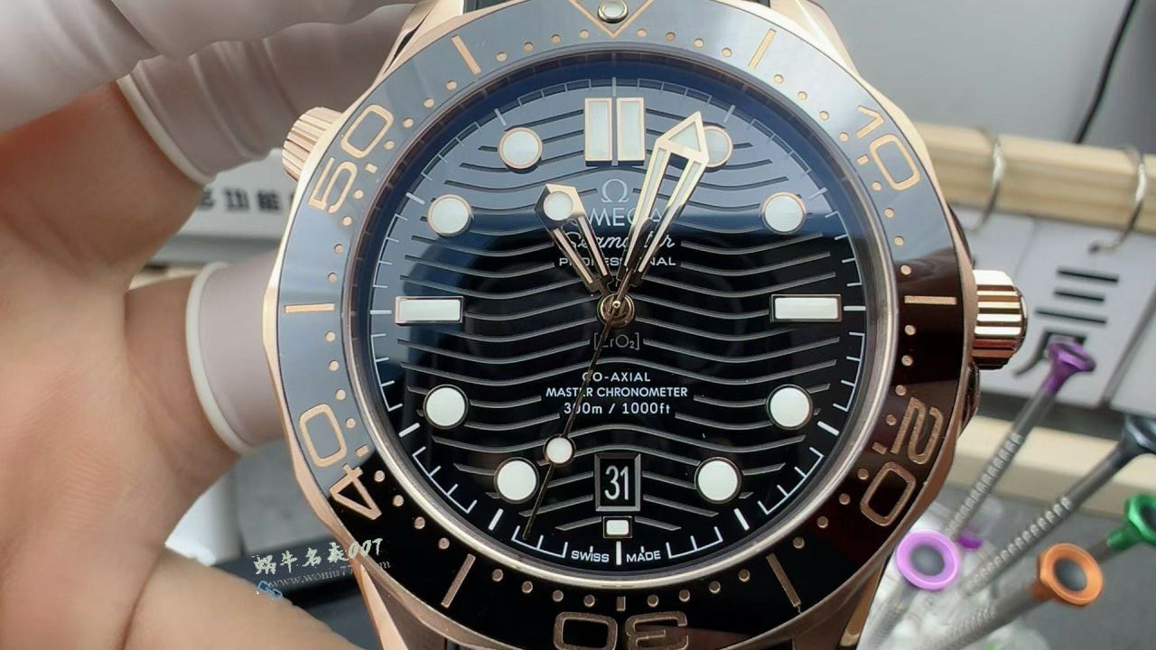 VS All gold  Omega Seamaster 300 meters TOP replica  watch210.62.42.20.01.002 watches  / VS823