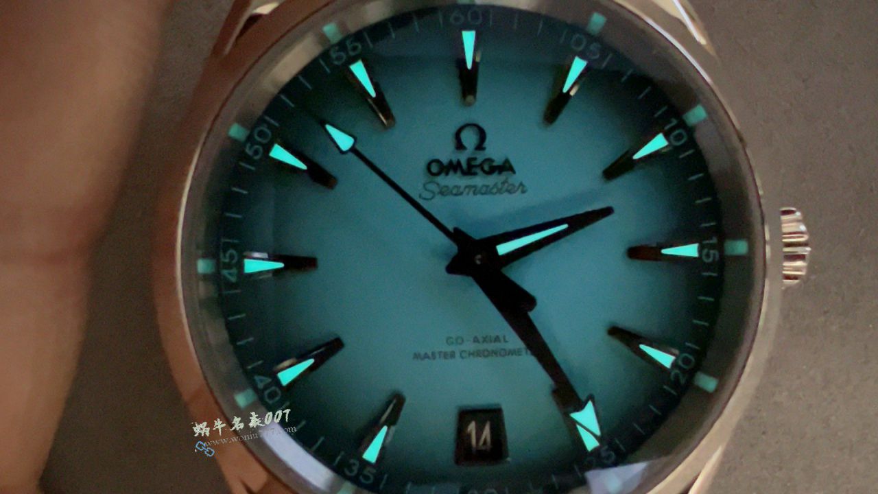 VS Omega  Gradient Turquoise  Seamaster 150TOP replica 220.10.41.21.03.006 watches  / VS826