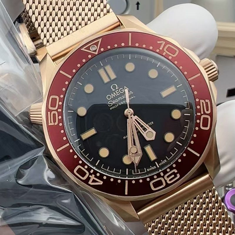 VS Omega 007  Seamaster 300  bronze gold  No Time to Die  replica  watch210.90.42.20.01.003 watches 