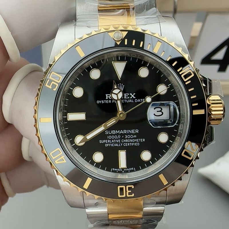  Video review Clean C Factory Rolex Submariner TOP replica  watch116613LN-0001 Two-Tone Gold  Submariner Date 
