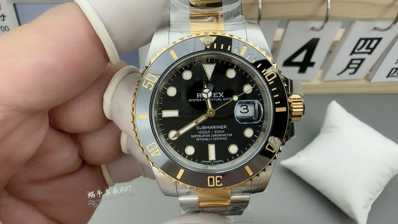  Video review Clean C Factory Rolex Submariner TOP replica  watch116613LN-0001 Two-Tone Gold  Submariner Date  / R981