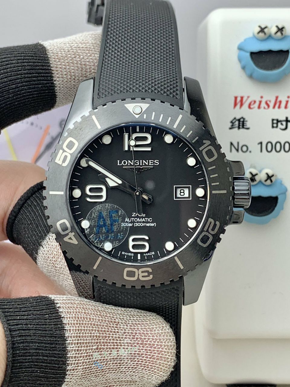 AF Longines Concas 43mm ceramics  replica  watchL3.784.4.56.9 watches  / L185