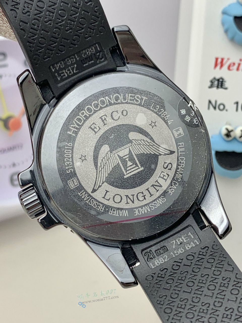 AF Longines Concas 43mm ceramics  replica  watchL3.784.4.56.9 watches  / L185