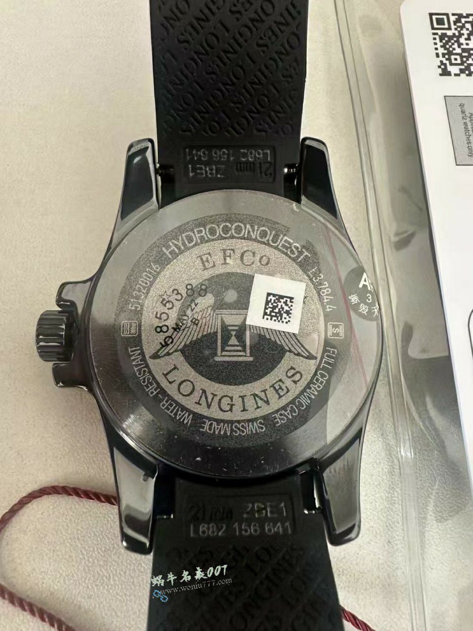 AF Longines Concas 43mm ceramics  replica  watchL3.784.4.56.9 watches  / L185