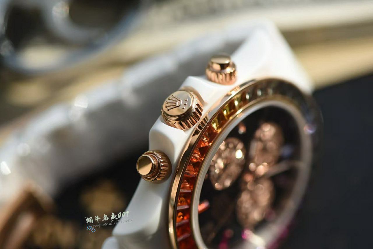 AET Special   Customized version  white  ceramics  Rolex 4130 movement  Rainbow  Daytona  watch / R983