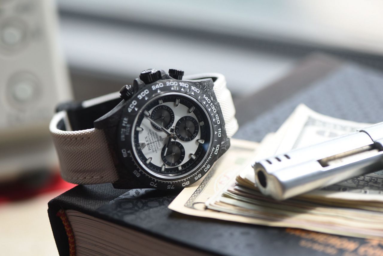  industry Highest Version Diw  Customized version ROLEX  Daytona  replica imitation  watch complete carbon fiber case  / R929