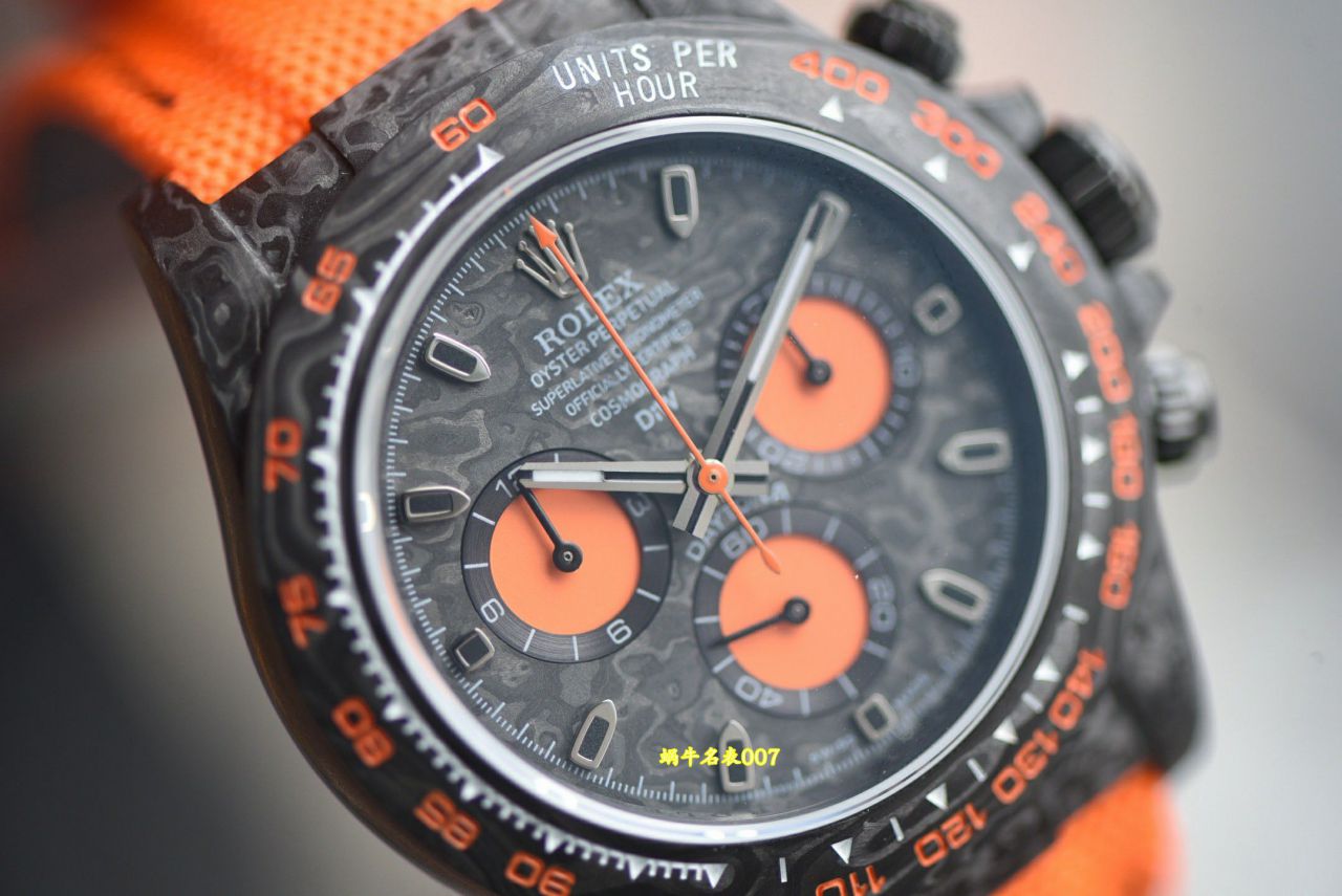 N Factory  industry Highest Version Diw  Customized version ROLEX  Daytona  complete carbon fiber case  watches  / R987