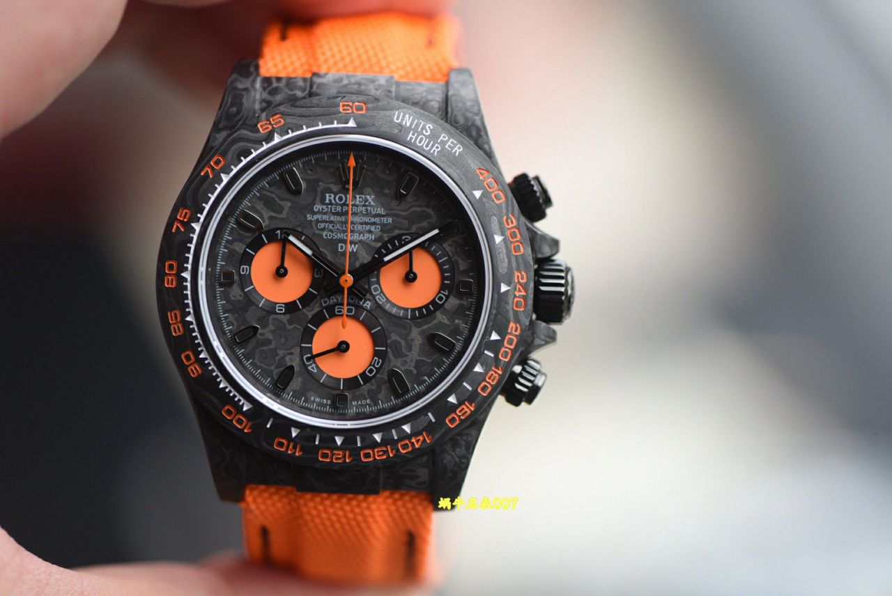 N Factory  industry Highest Version Diw  Customized version ROLEX  Daytona  complete carbon fiber case  watches  / R988