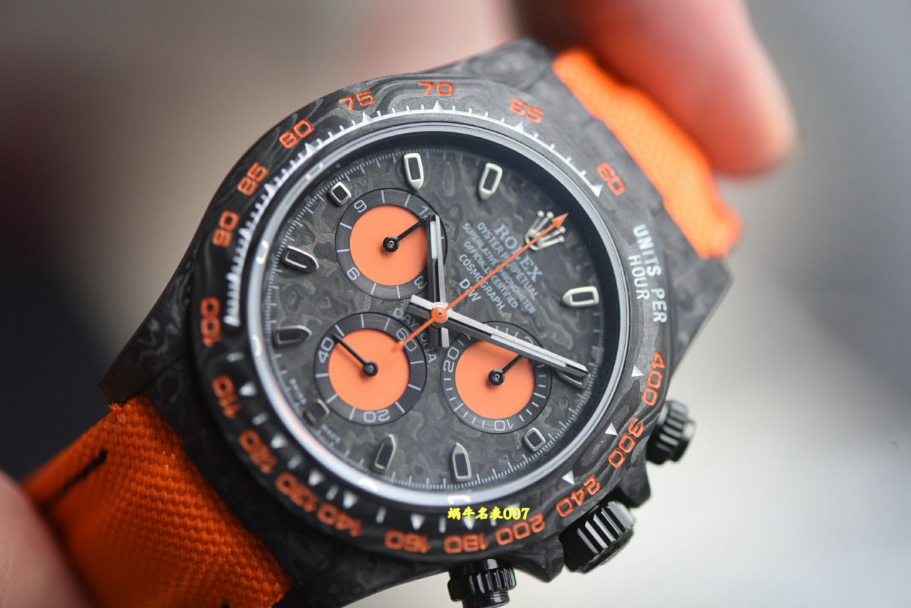 N Factory  industry Highest Version Diw  Customized version ROLEX  Daytona  complete carbon fiber case  watches  / R988