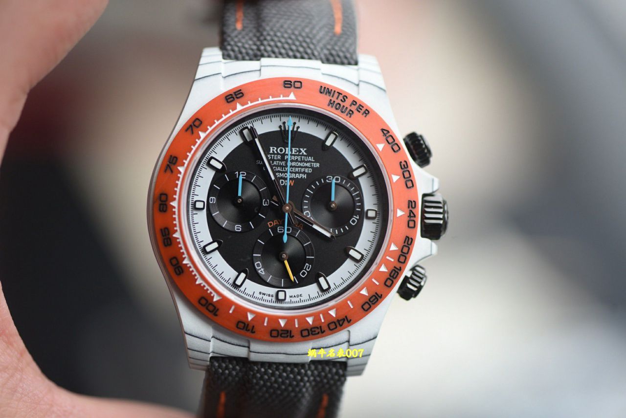 N Factory  industry Highest Version Diw  Customized version ROLEX  Daytona  complete carbon fiber case  watches  / R987