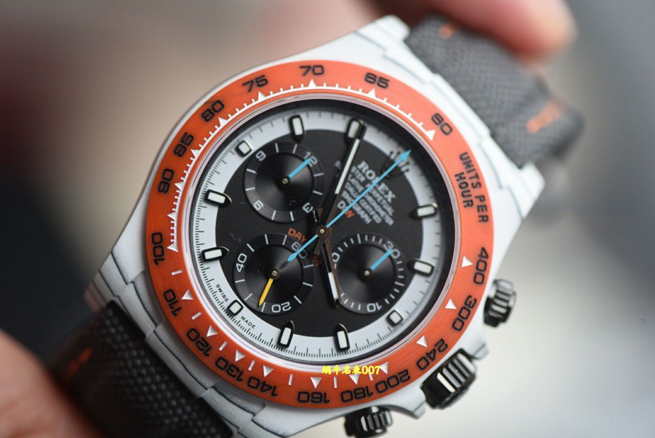 N Factory  industry Highest Version Diw  Customized version ROLEX  Daytona  complete carbon fiber case  watches  / R988