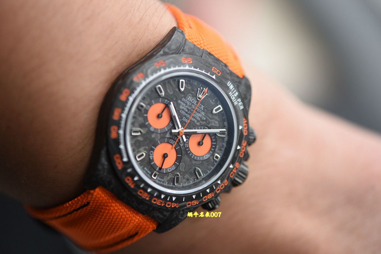N Factory  industry Highest Version Diw  Customized version ROLEX  Daytona  complete carbon fiber case  watches  / R989