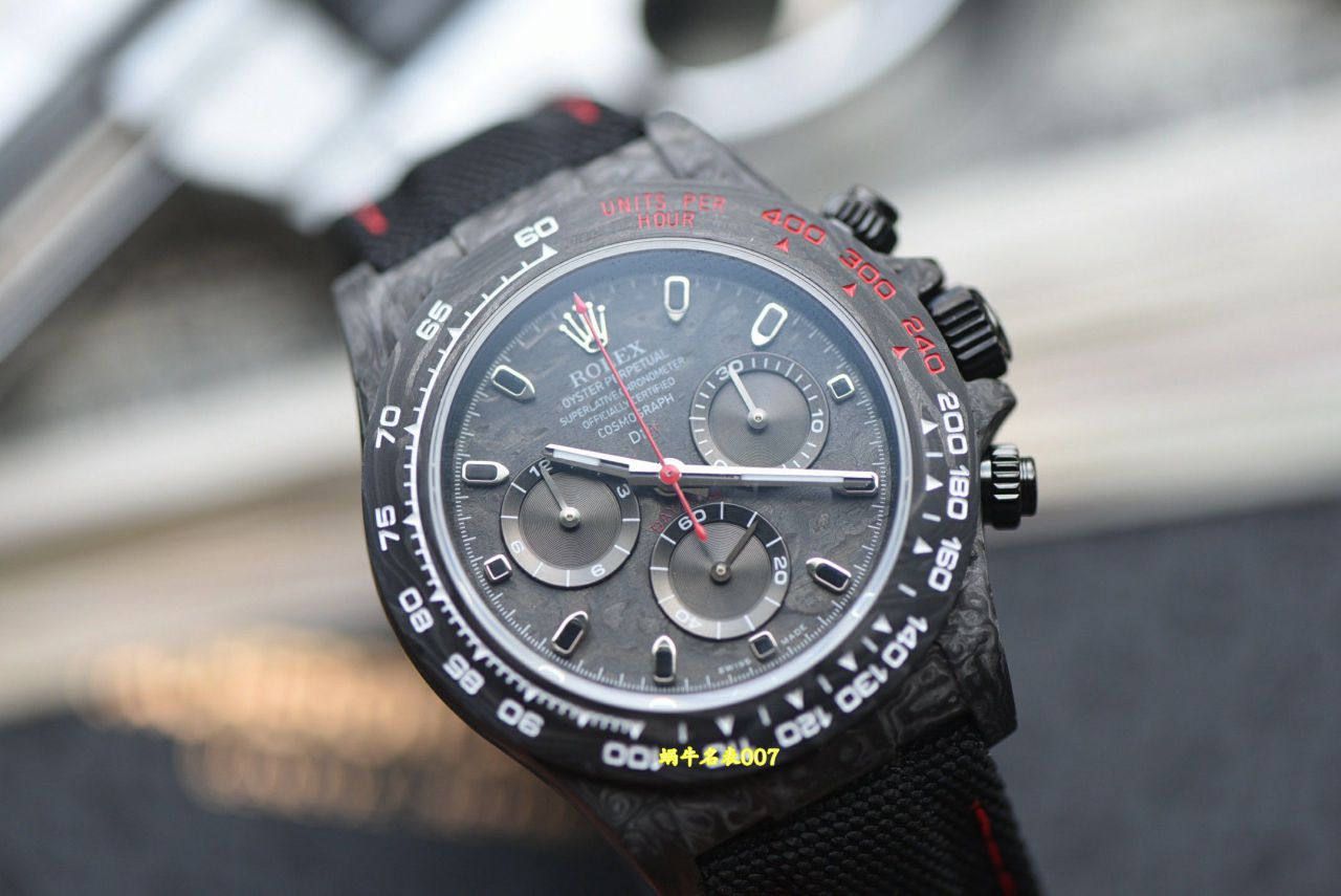 N Factory  industry Highest Version Diw  Customized version ROLEX  Daytona  complete carbon fiber case  watches  / R991