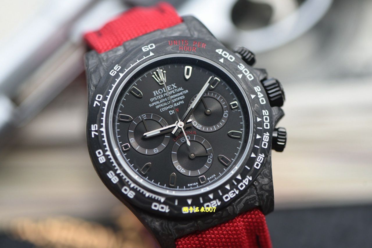N Factory  industry Highest Version Diw  Customized version ROLEX  Daytona  complete carbon fiber case  watches  / R990