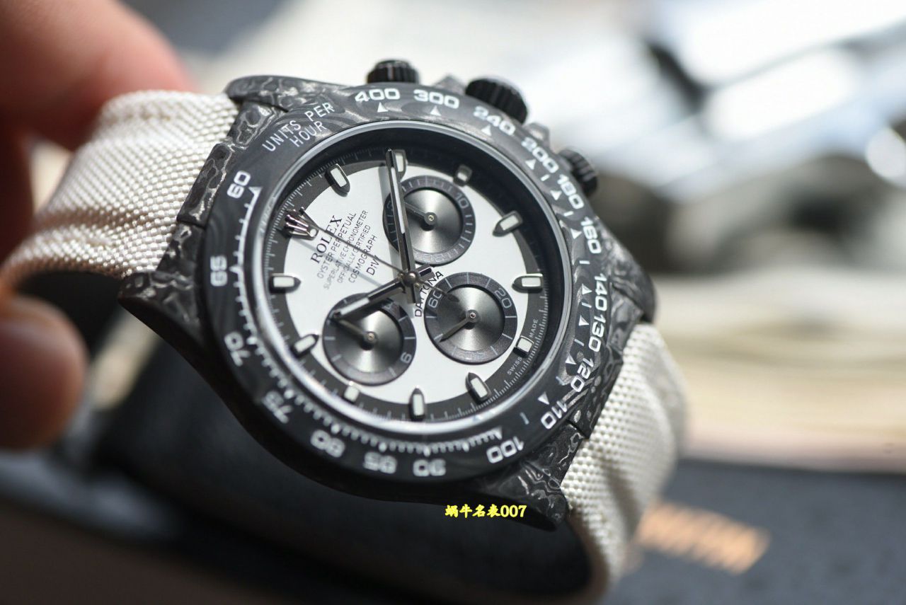 N Factory  industry Highest Version Diw  Customized version ROLEX  Daytona  complete carbon fiber case  watches  / R989