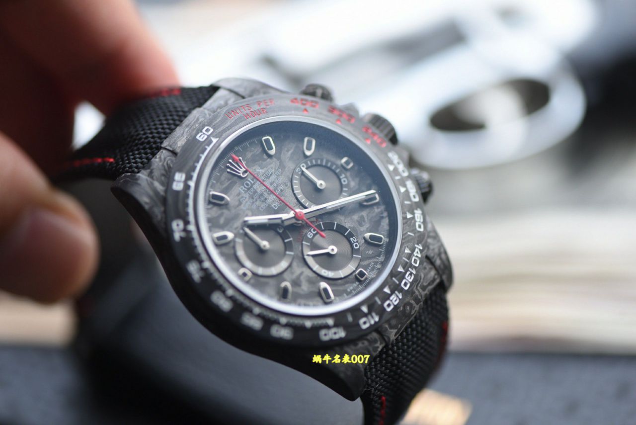 N Factory  industry Highest Version Diw  Customized version ROLEX  Daytona  complete carbon fiber case  watches  / R986