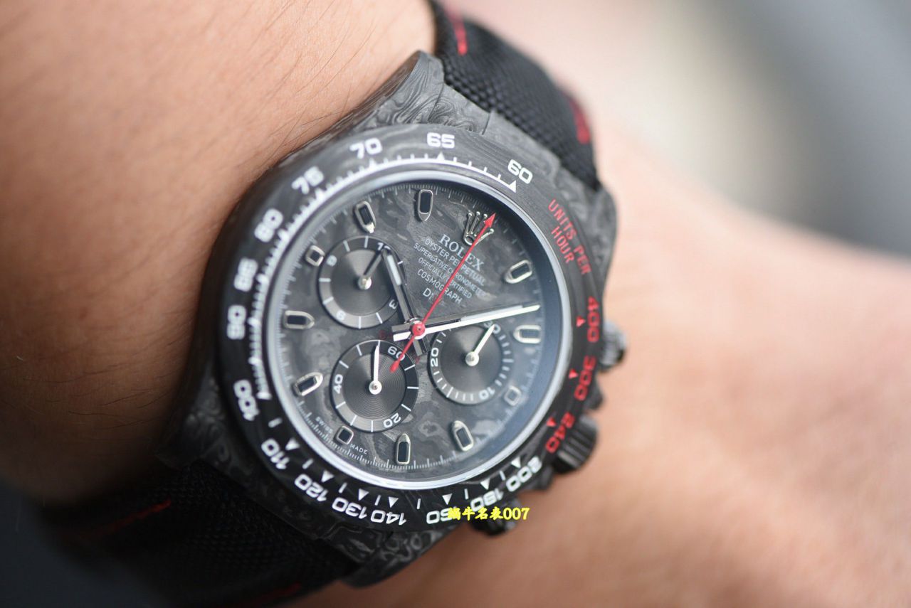 N Factory  industry Highest Version Diw  Customized version ROLEX  Daytona  complete carbon fiber case  watches  / R986