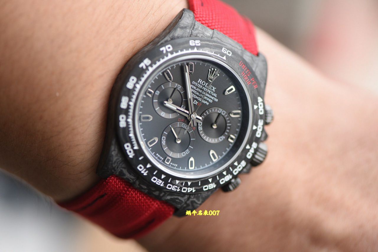 N Factory  industry Highest Version Diw  Customized version ROLEX  Daytona  complete carbon fiber case  watches  / R988
