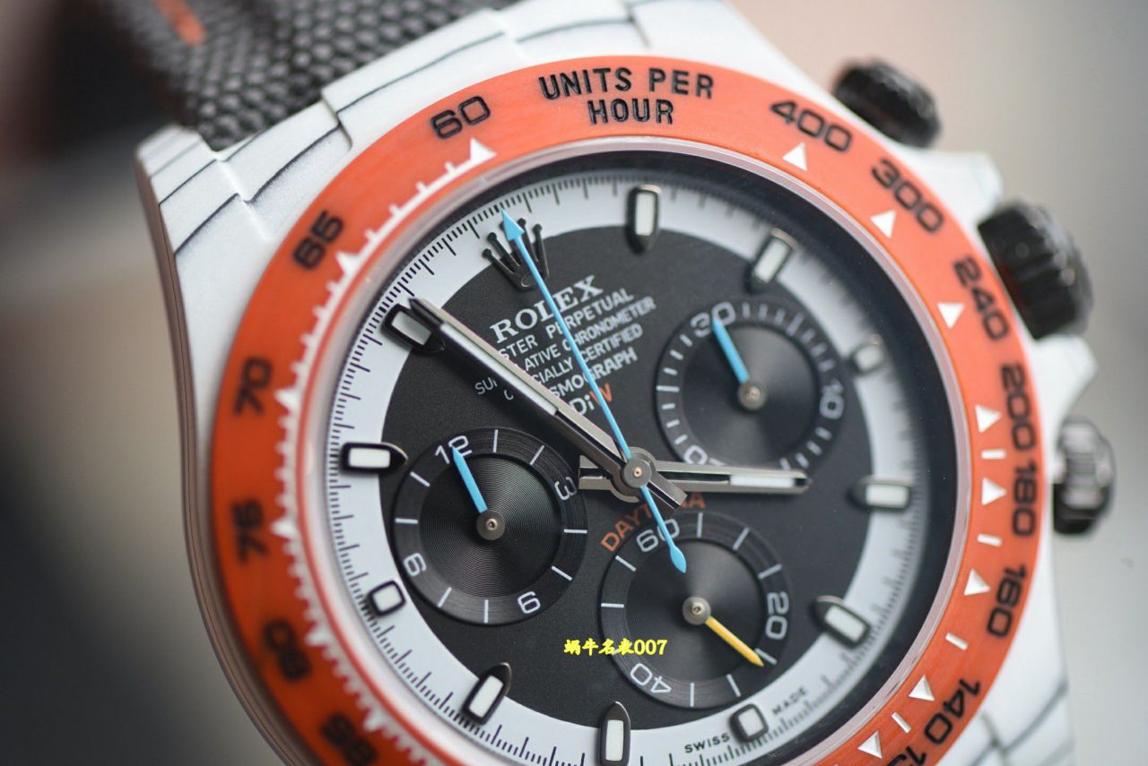 N Factory  industry Highest Version Diw  Customized version ROLEX  Daytona  complete carbon fiber case  watches  / R991