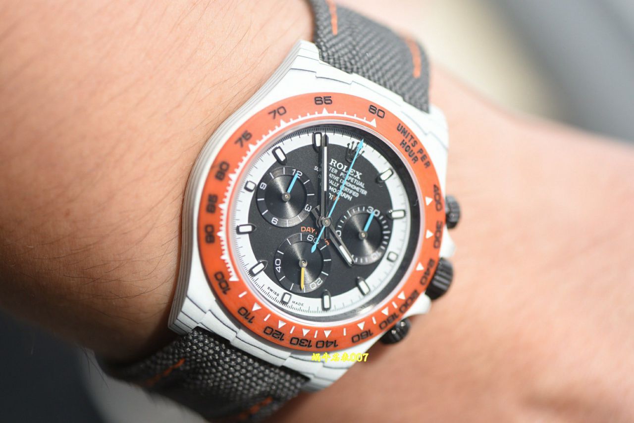 N Factory  industry Highest Version Diw  Customized version ROLEX  Daytona  complete carbon fiber case  watches  / R991