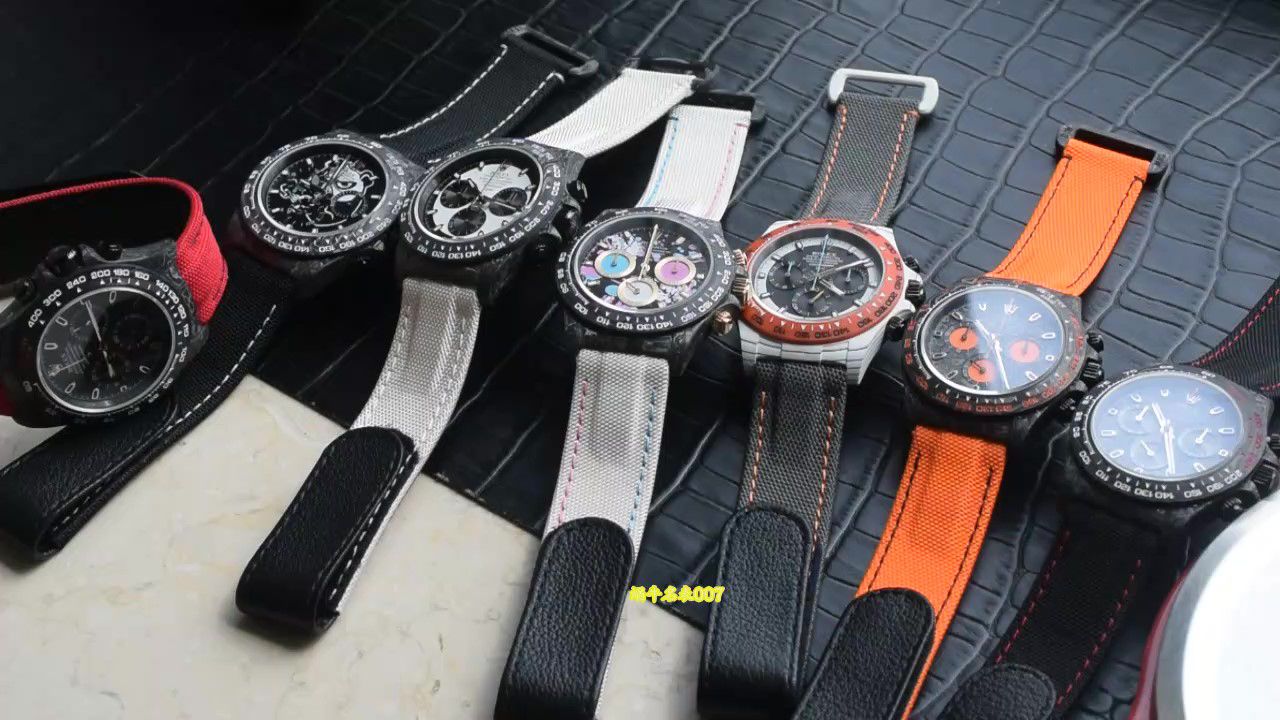 N Factory  industry Highest Version Diw  Customized version ROLEX  Daytona  complete carbon fiber case  watches  / R991