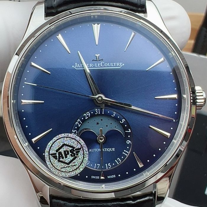  Video review APSJaeger-LeCoultre Moon Phase  Ultra-thin  Master Collection  series Q1368480 watches 
