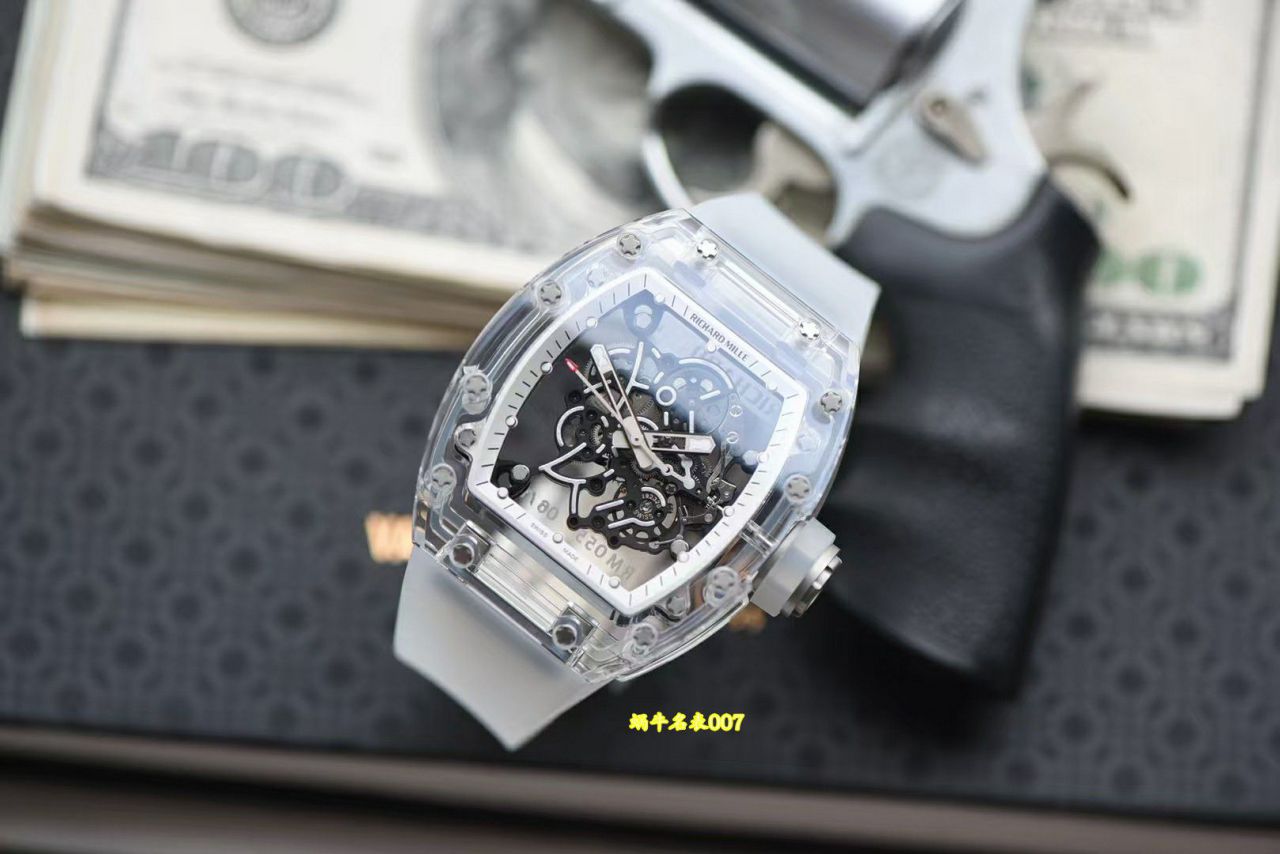  Video review sonic Produced Richard Miller Transparent crystal case RM055 watches  / sonic RM055V