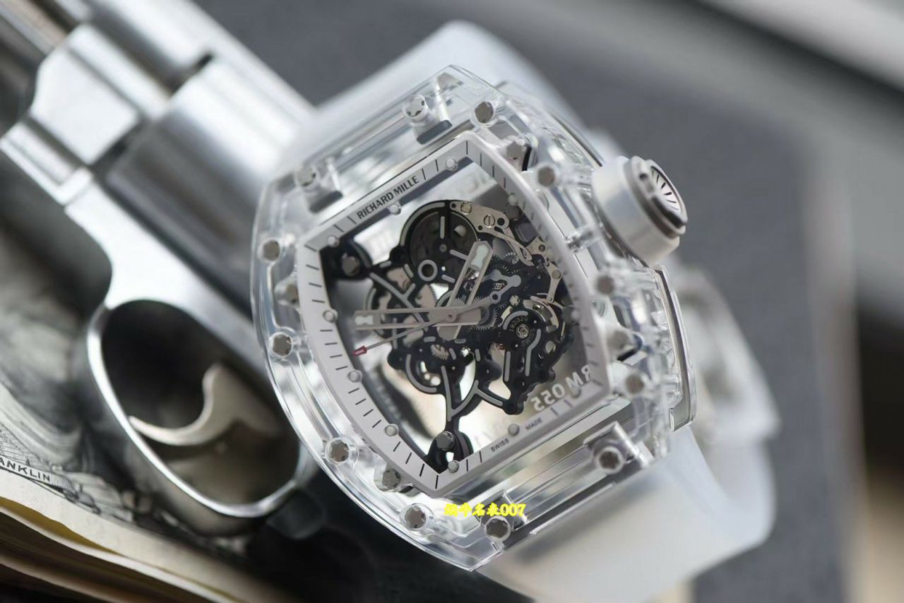  Video review sonic Produced Richard Miller Transparent crystal case RM055 watches  / sonic RM055V