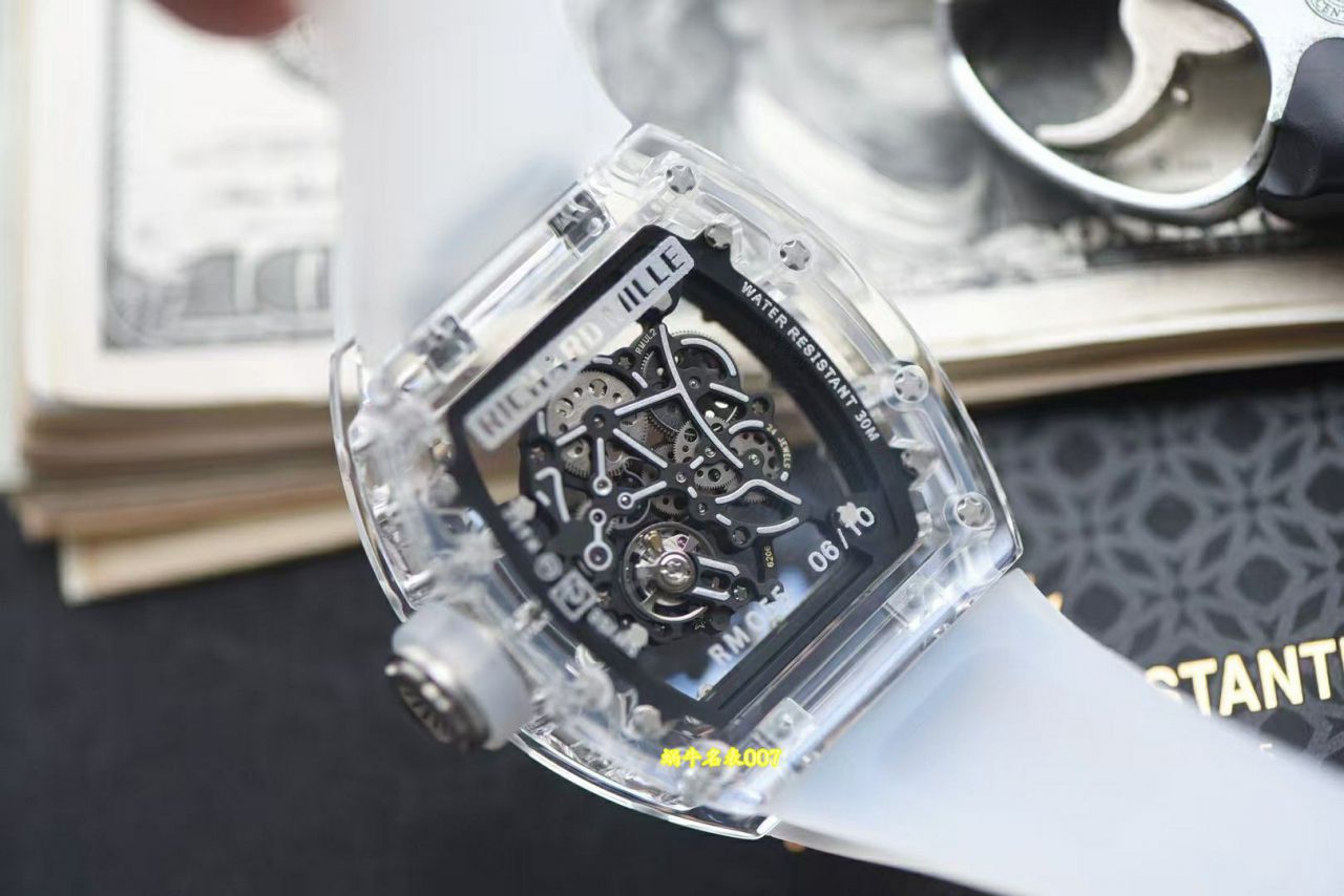  Video review sonic Produced Richard Miller Transparent crystal case RM055 watches  / sonic RM055V