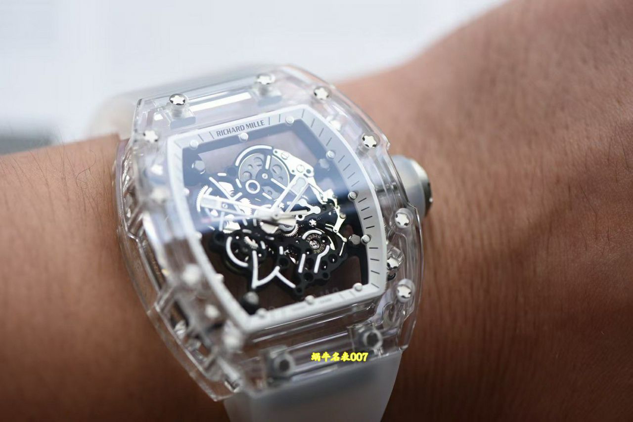  Video review sonic Produced Richard Miller Transparent crystal case RM055 watches  / sonic RM055V