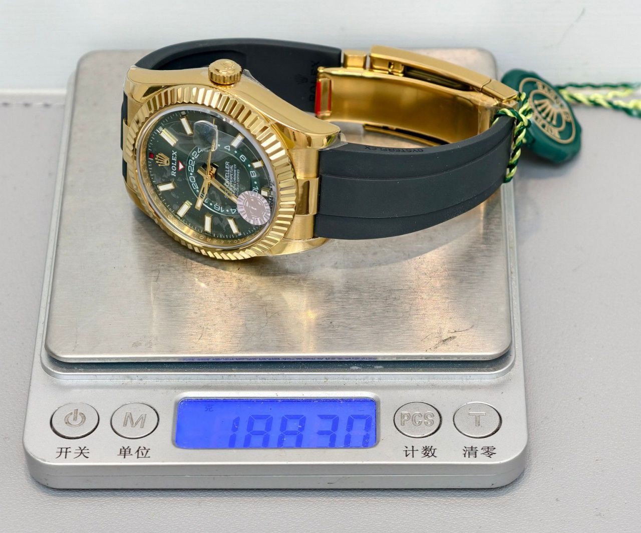 ZF Skywalker ROLEXRolexSky-Dweller  Matching weight version  Rose gold green face small quantity arrival  / R997