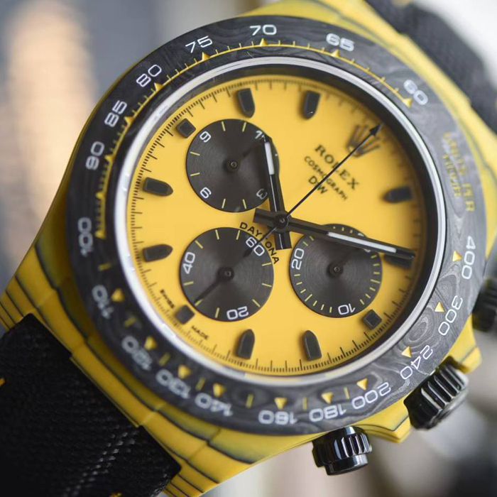 N Factory  industry Highest Version Diw  Customized version TOP replica ROLEX  Daytona  complete carbon fiber case  watches 