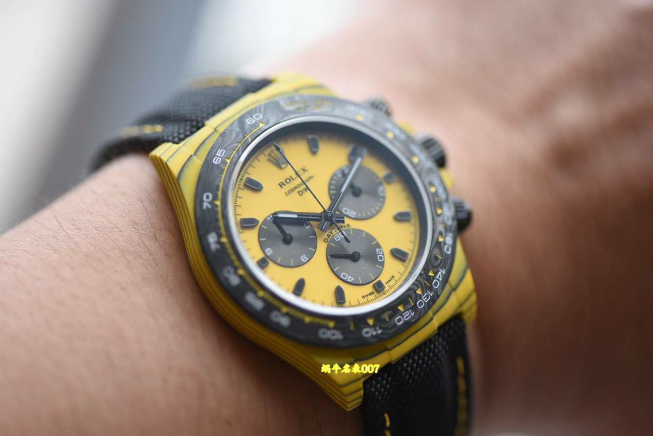 N Factory  industry Highest Version Diw  Customized version TOP replica ROLEX  Daytona  complete carbon fiber case  watches  / R1002