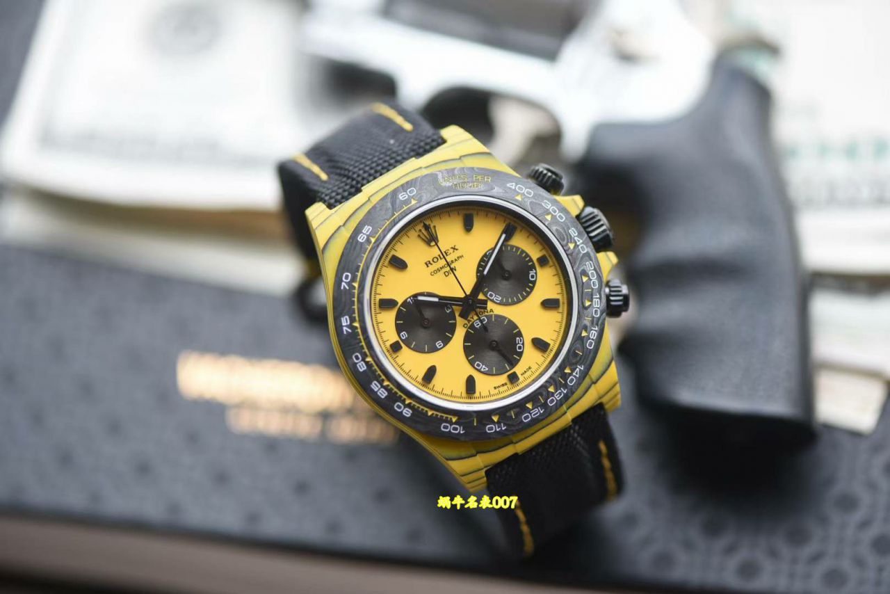 N Factory  industry Highest Version Diw  Customized version TOP replica ROLEX  Daytona  complete carbon fiber case  watches  / R1002