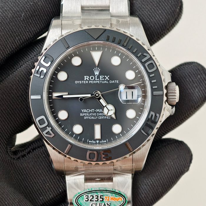  Video review CleanTOP replica Rolex  Pure titanium shell strap whole 109 gram  Yacht-Master m226627-0001 watches 