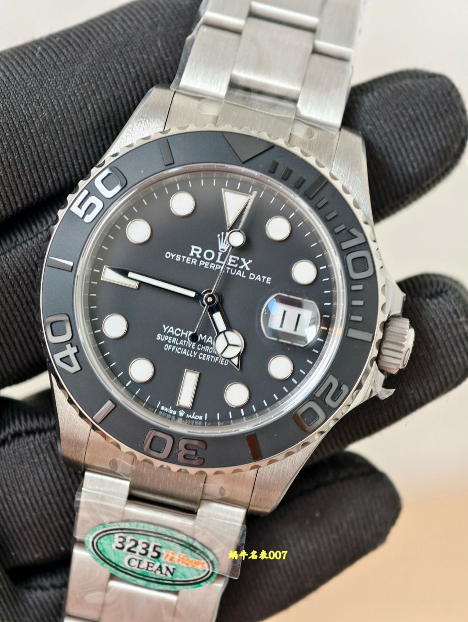  Video review CleanTOP replica Rolex  Pure titanium shell strap whole 109 gram  Yacht-Master m226627-0001 watches  / R1003