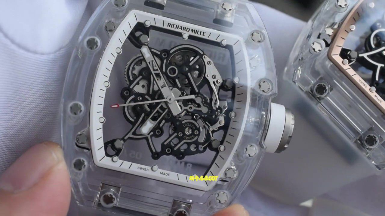  Video review VAUCHER movement AET Customized  Richard  Miller RM055 Sapphire case  / RM055ET