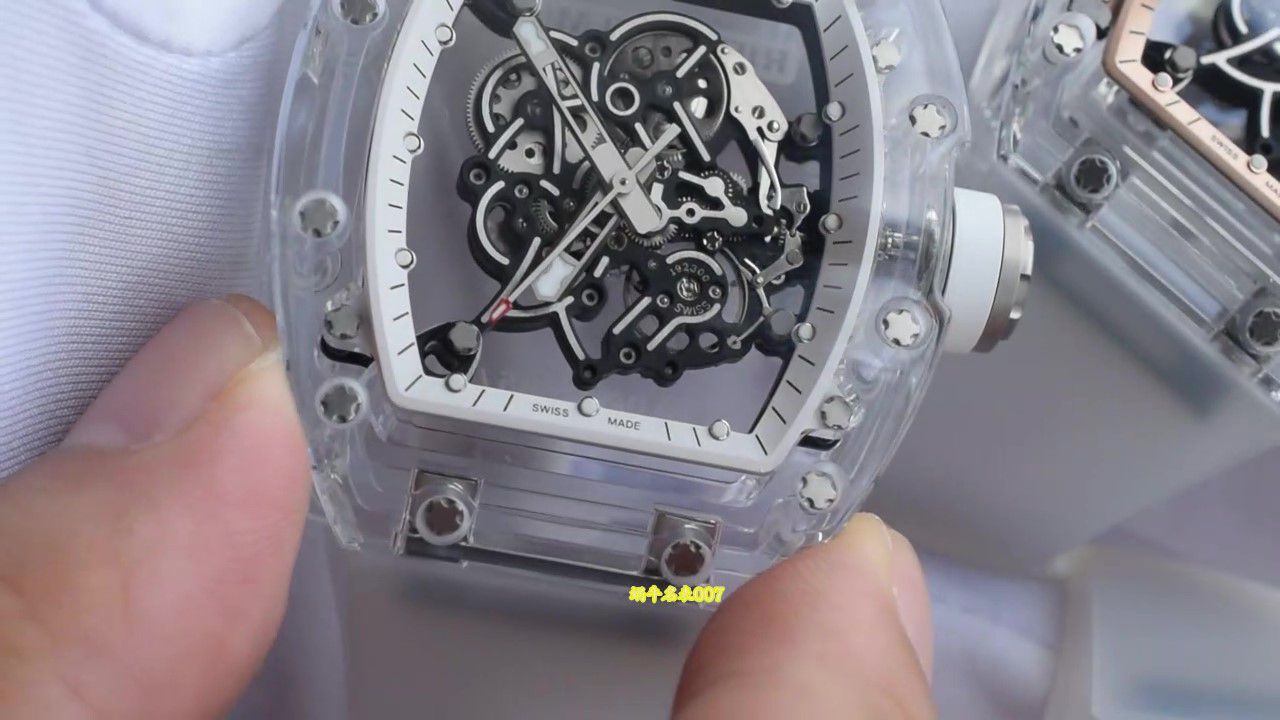  Video review VAUCHER movement AET Customized  Richard  Miller RM055 Sapphire case  / RM055ET