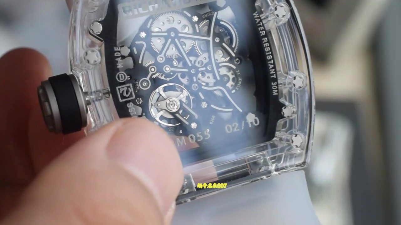  Video review VAUCHER movement AET Customized  Richard  Miller RM055 Sapphire case  / RM055ET