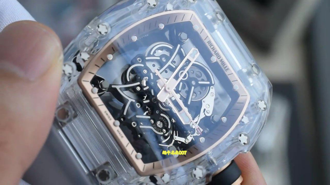  Video review VAUCHER movement AET Customized  Richard  Miller RM055 Sapphire case  / RM055ET