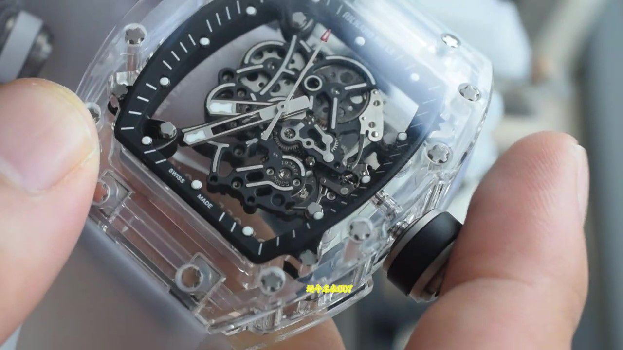  Video review VAUCHER movement AET Customized  Richard  Miller RM055 Sapphire case  / RM055ET