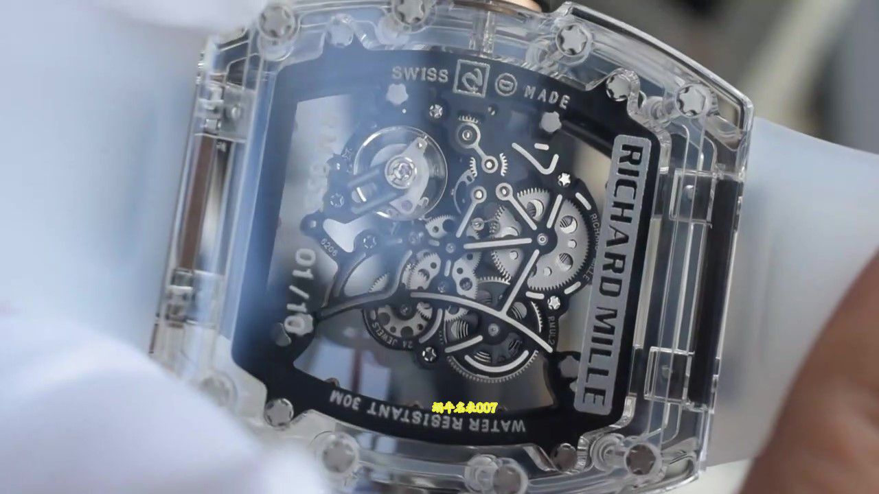  Video review VAUCHER movement AET Customized  Richard  Miller RM055 Sapphire case  / RM055ET