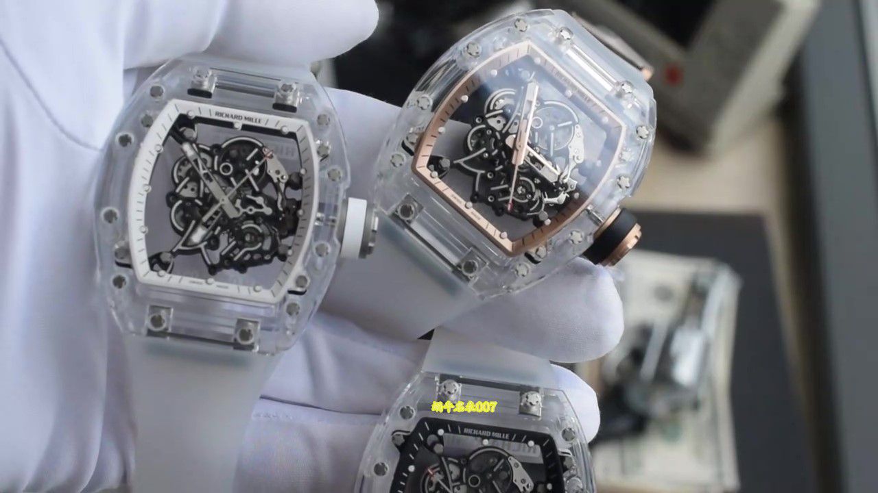  Video review VAUCHER movement AET Customized  Richard  Miller RM055 Sapphire case  / RM055ET